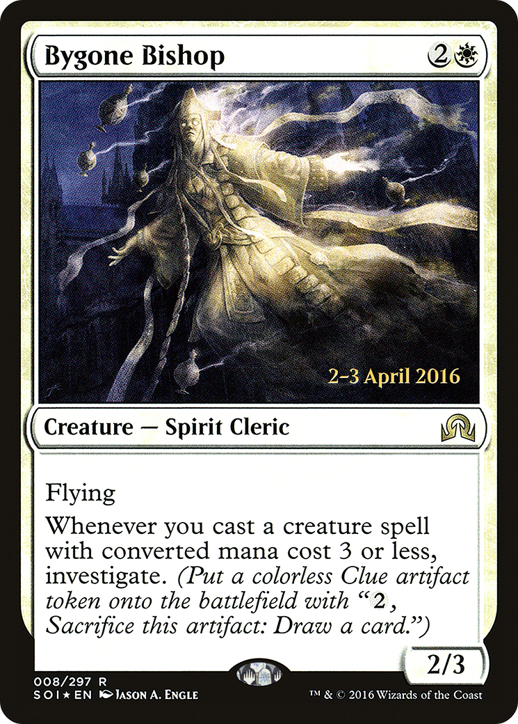 Bygone Bishop (PRE-08S) [Shadows over Innistrad Promos] Foil