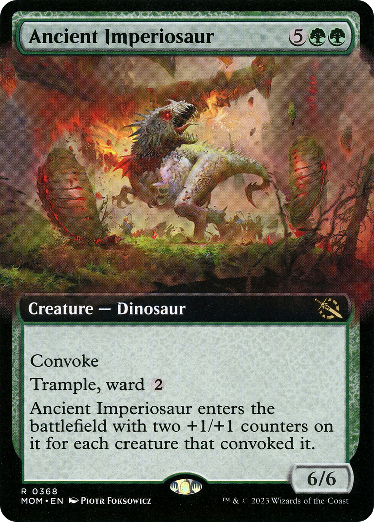 Ancient Imperiosaur (MOM-368) [March of the Machine]: (Extended Art) Foil