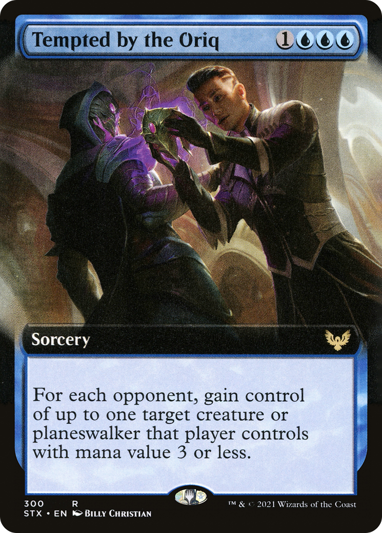 Tempted by the Oriq (STX-300) [Strixhaven: School of Mages]: (Extended Art) Foil