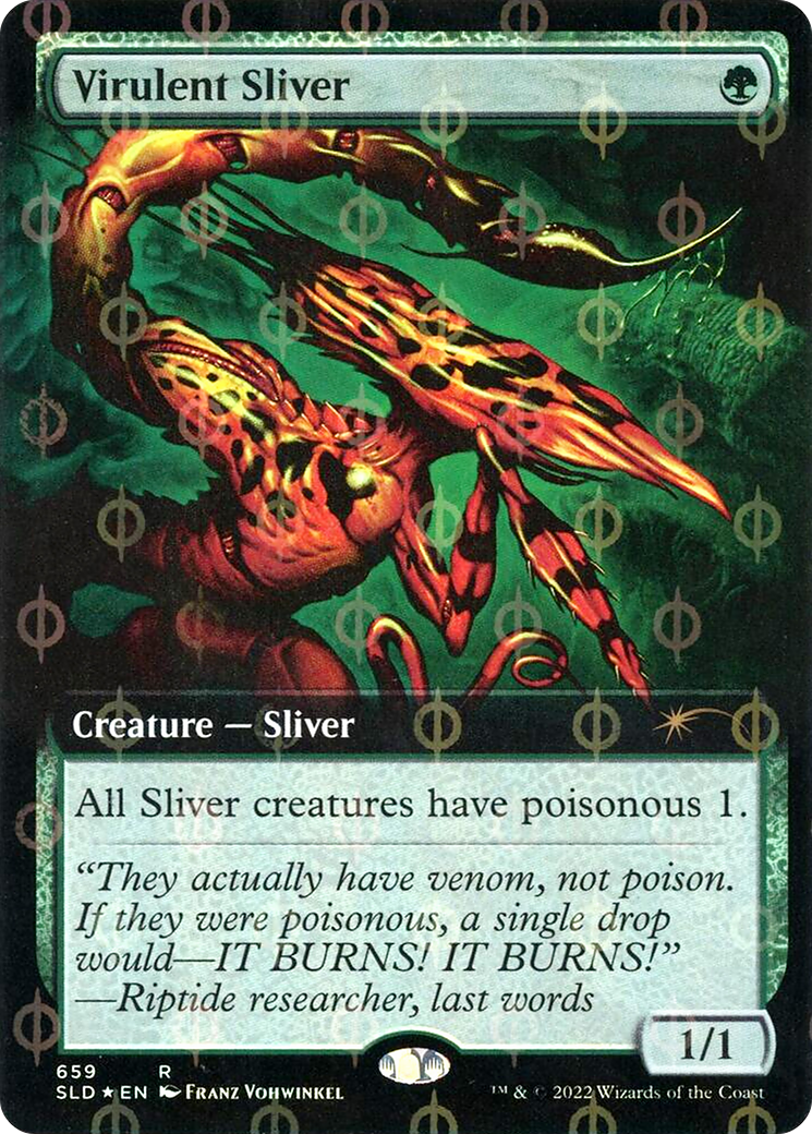Virulent Sliver (SLD-659Φ) [Secret Lair Drop]: (Extended Art) Foil