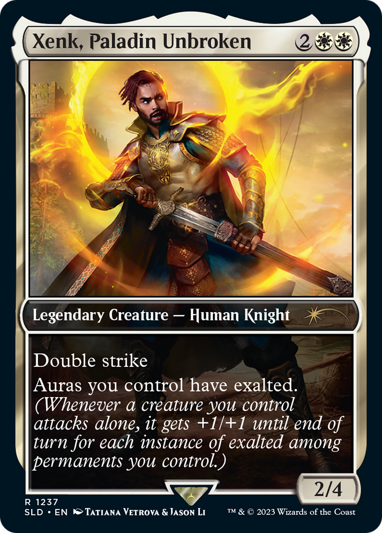 Rashel, Fist of Torm (SLD-1237) [Secret Lair Drop] / Xenk, Paladin Unbroken