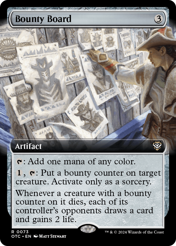 Bounty Board (OTC-073) [Outlaws of Thunder Junction Commander]: (Extended Art) Foil