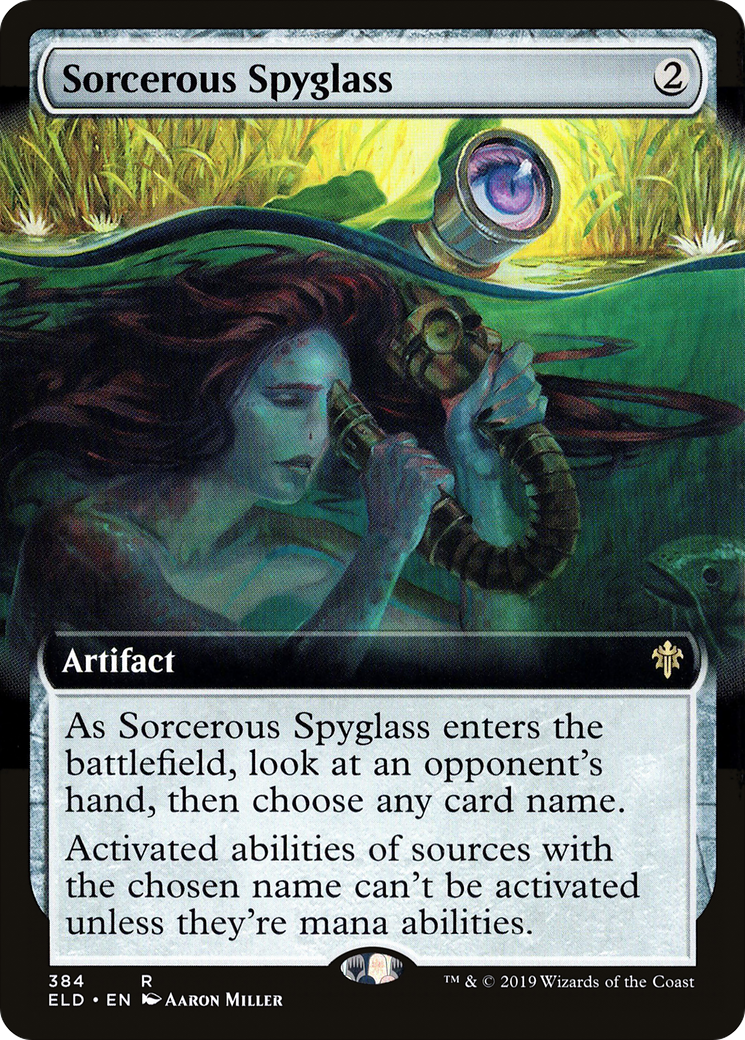 Sorcerous Spyglass (Extended Art) (ELD-384) [Throne of Eldraine]