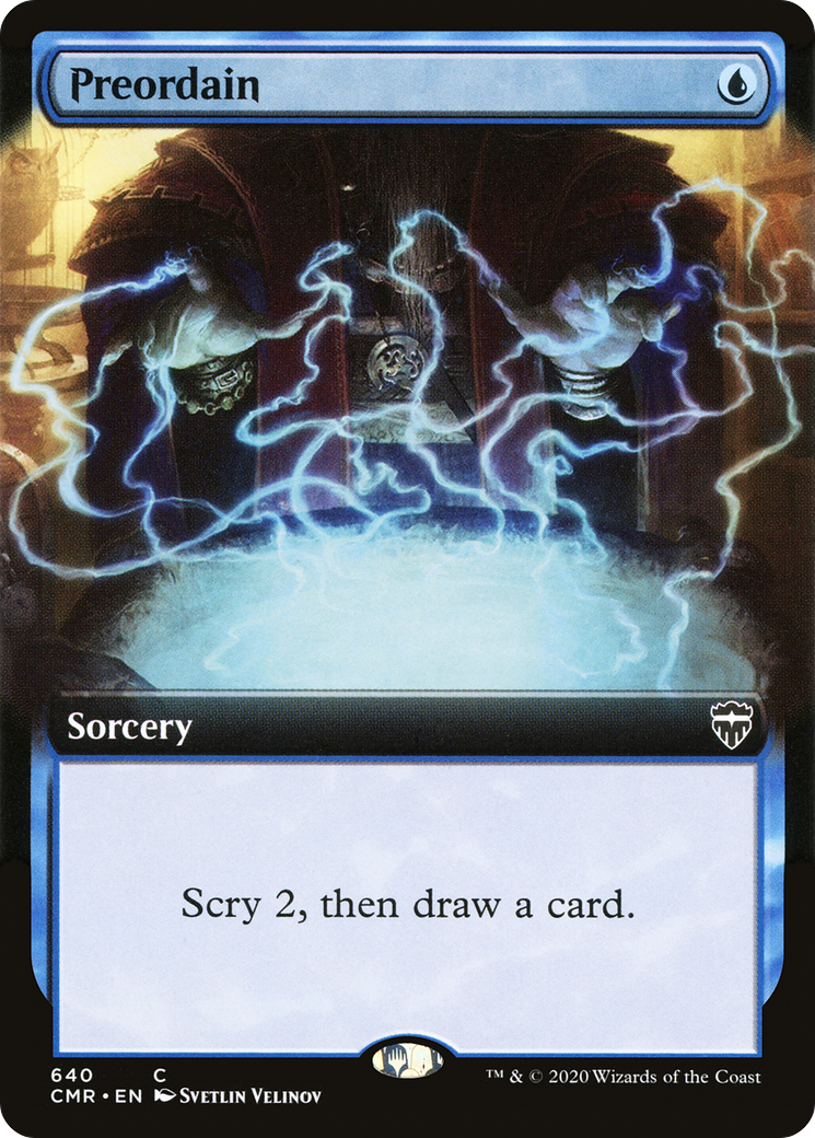 Preordain (Extended Art) (CMR-640) [Commander Legends]