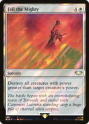 Fell the Mighty (Surge Foil) (40K-186) [Warhammer 40,000 Commander] Foil