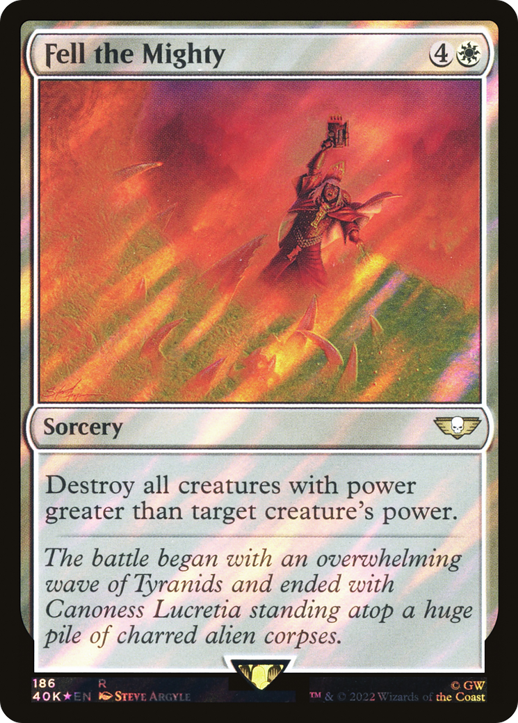 Fell the Mighty (40K-186★) [Warhammer 40,000 Commander] Foil