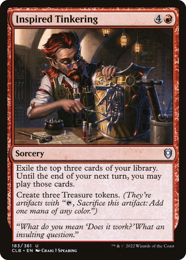 Inspired Tinkering (CLB-183) [Commander Legends: Battle for Baldur's Gate]