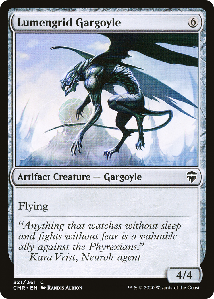 Lumengrid Gargoyle (CMR-321) [Commander Legends] Foil