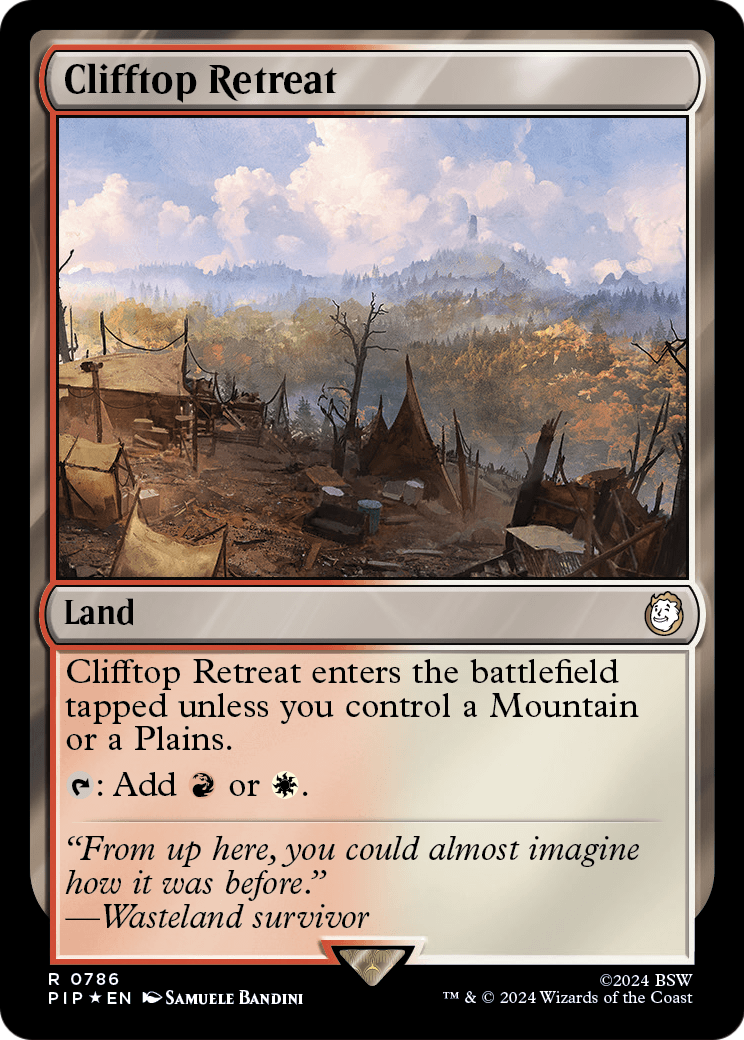 Clifftop Retreat (Surge Foil) (PIP-786) [Fallout] Foil