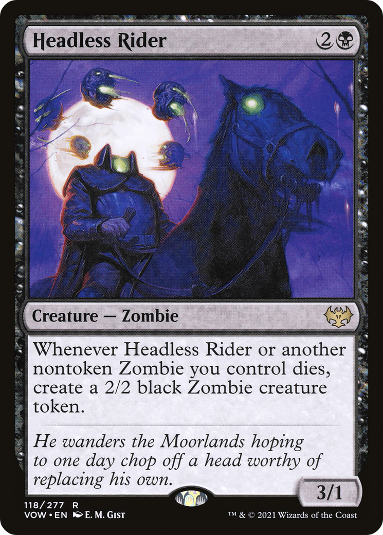 Headless Rider (VOW-118) [Innistrad: Crimson Vow] Foil