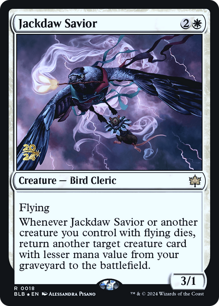 Jackdaw Savior (PRE-18S) [Bloomburrow Promos] Foil