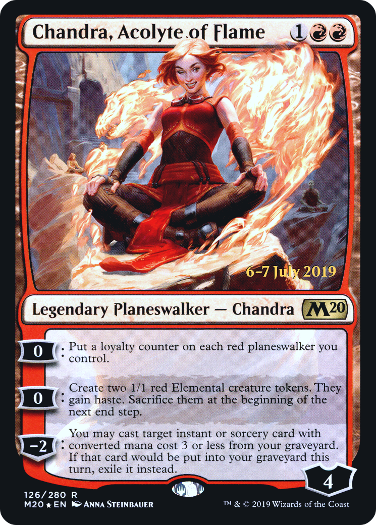 Chandra, Acolyte of Flame (PRE-126S) [Core Set 2020 Promos] Foil
