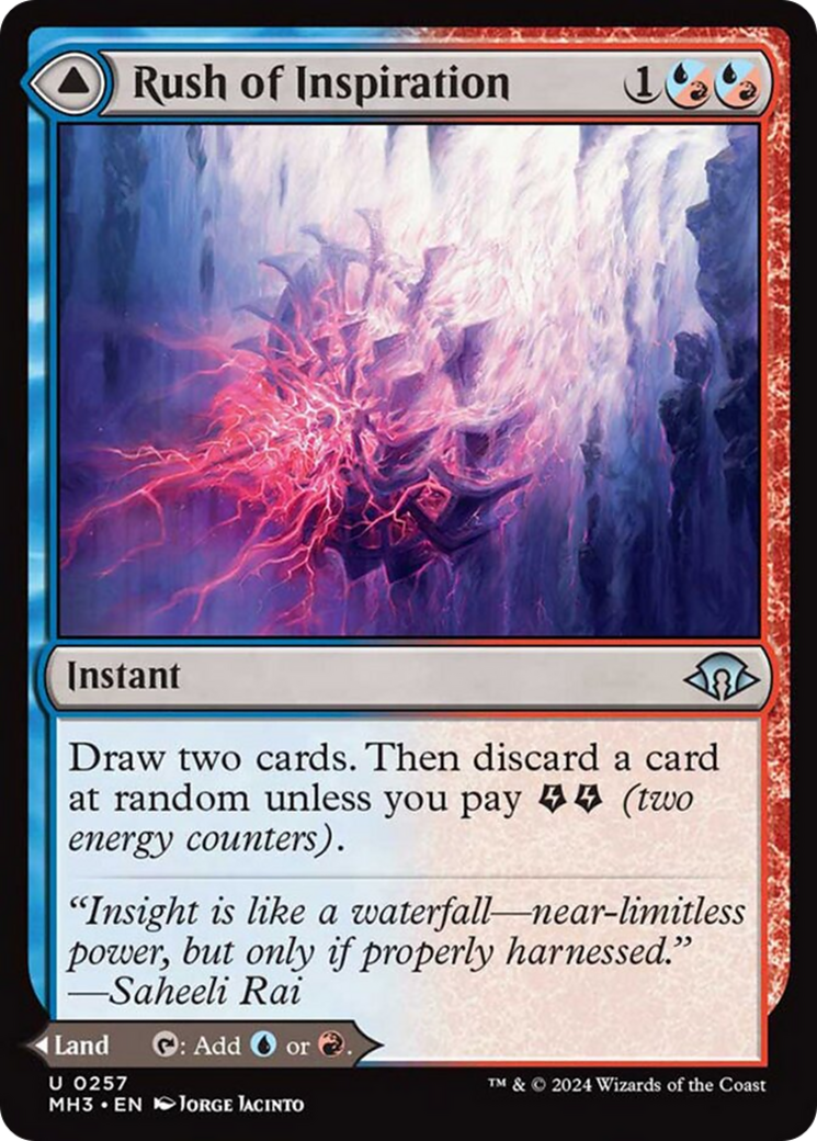 Rush of Inspiration // Crackling Falls (MH3-257) [Modern Horizons 3]
