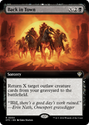 Back in Town (OTC-054) [Outlaws of Thunder Junction Commander]: (Extended Art) Foil