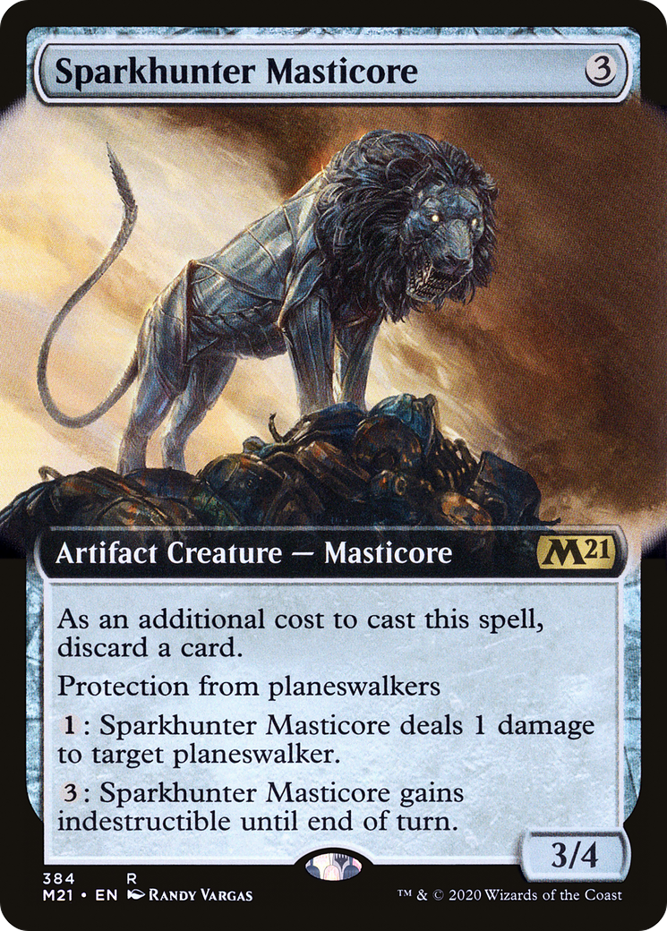 Sparkhunter Masticore (Extended Art) (M21-384) [Core Set 2021]