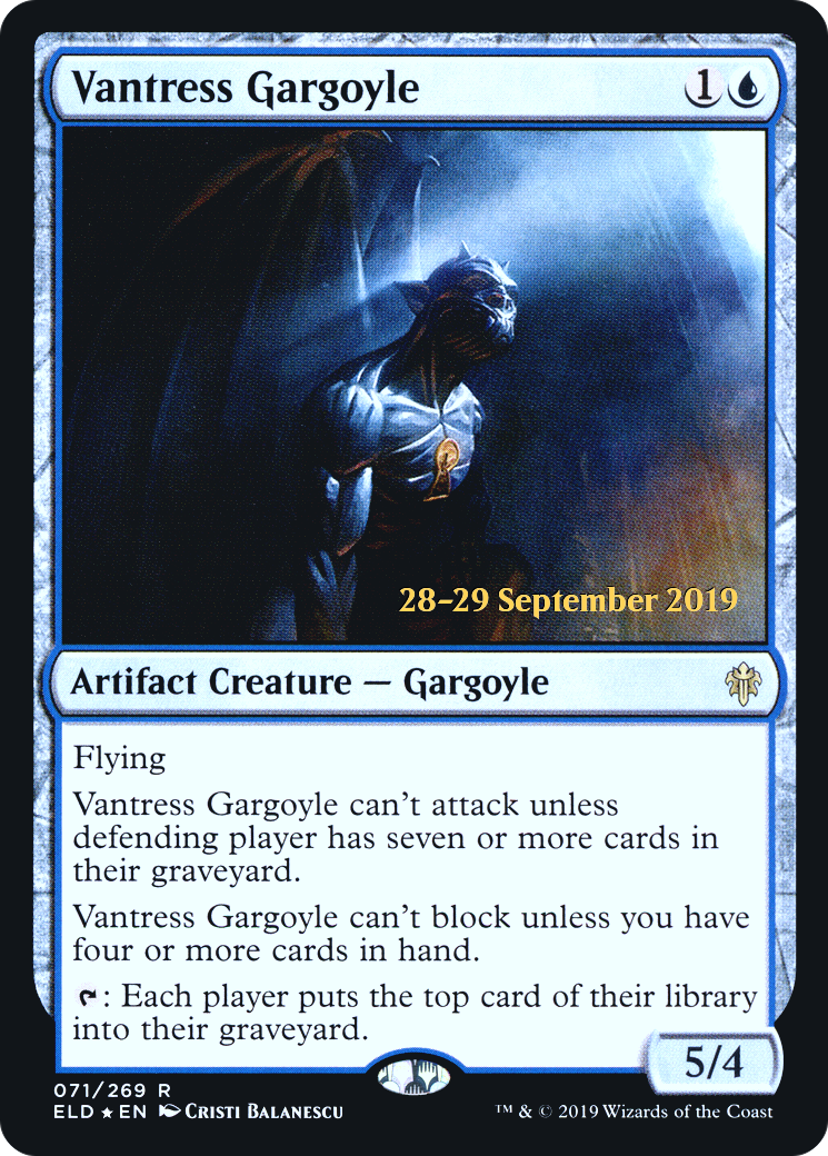 Vantress Gargoyle (PRE-71S) [Throne of Eldraine Promos] Foil