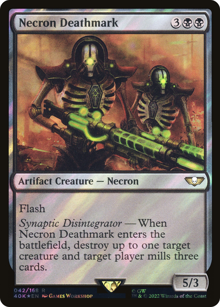 Necron Deathmark (Surge Foil) (40K-042) [Warhammer 40,000 Commander] Foil