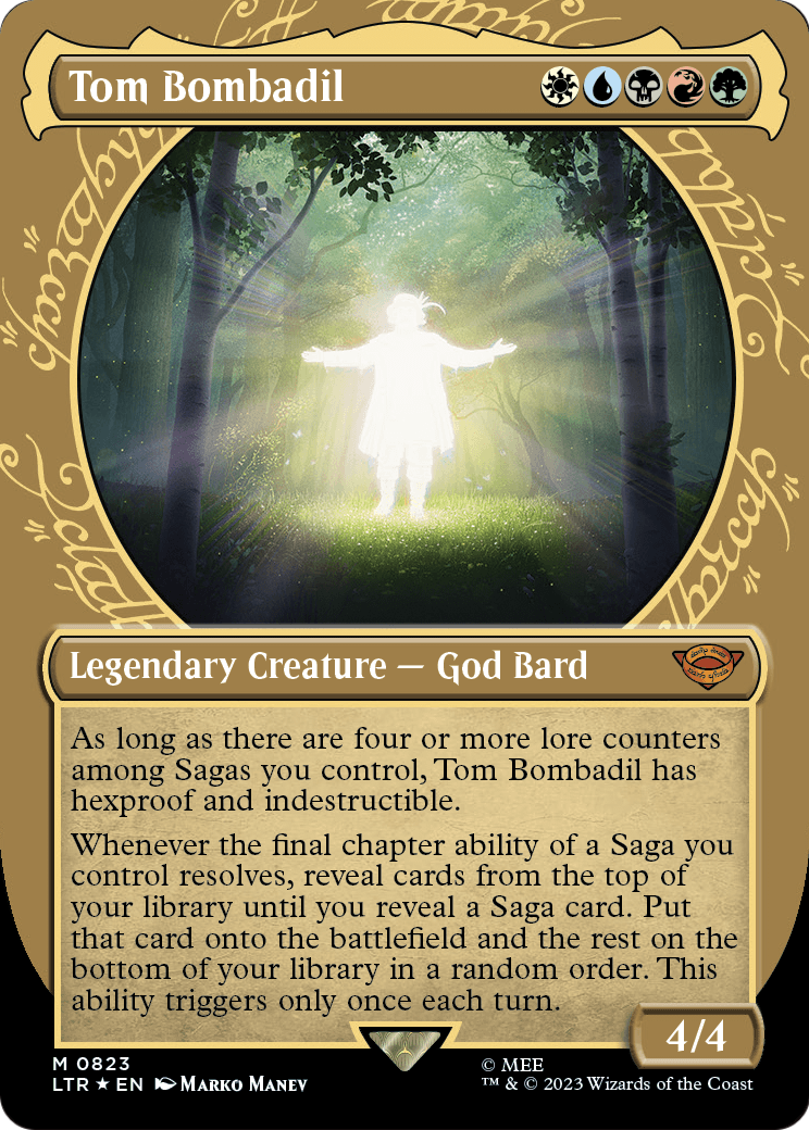 Tom Bombadil (Showcase) (Surge Foil) (LTR-823) (Borderless) [The Lord of the Rings: Tales of Middle-earth] Foil