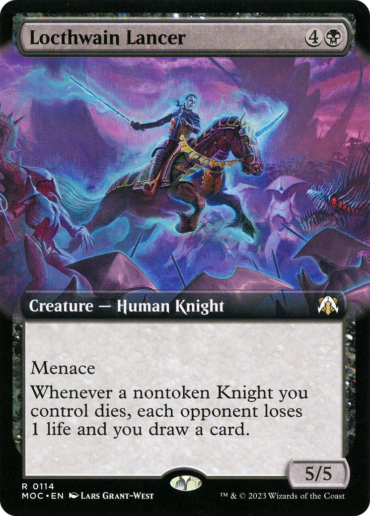 Locthwain Lancer (MOC-114) [March of the Machine Commander]: (Extended Art) Foil