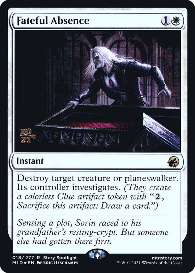 Fateful Absence (PRE-18S) [Innistrad: Midnight Hunt Promos] Foil
