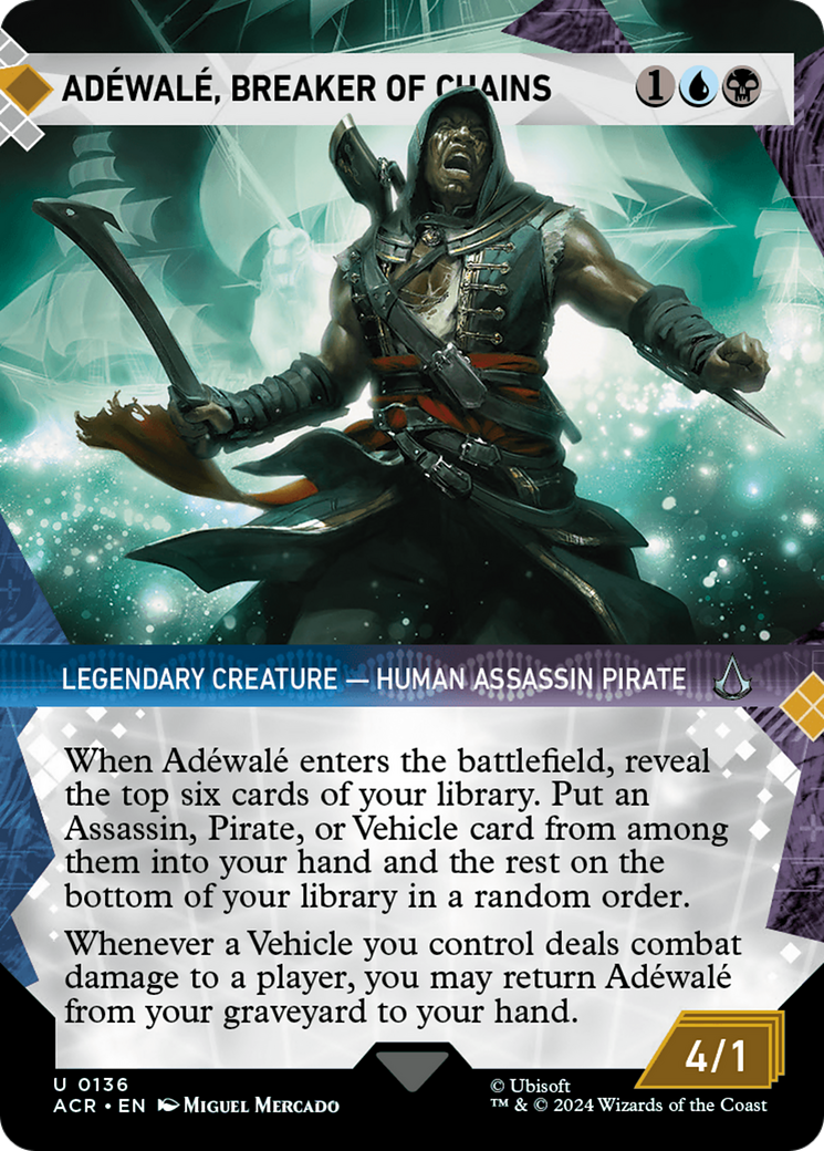 Adéwalé, Breaker of Chains (ACR-136) [Assassin's Creed]: (Showcase) (Borderless)