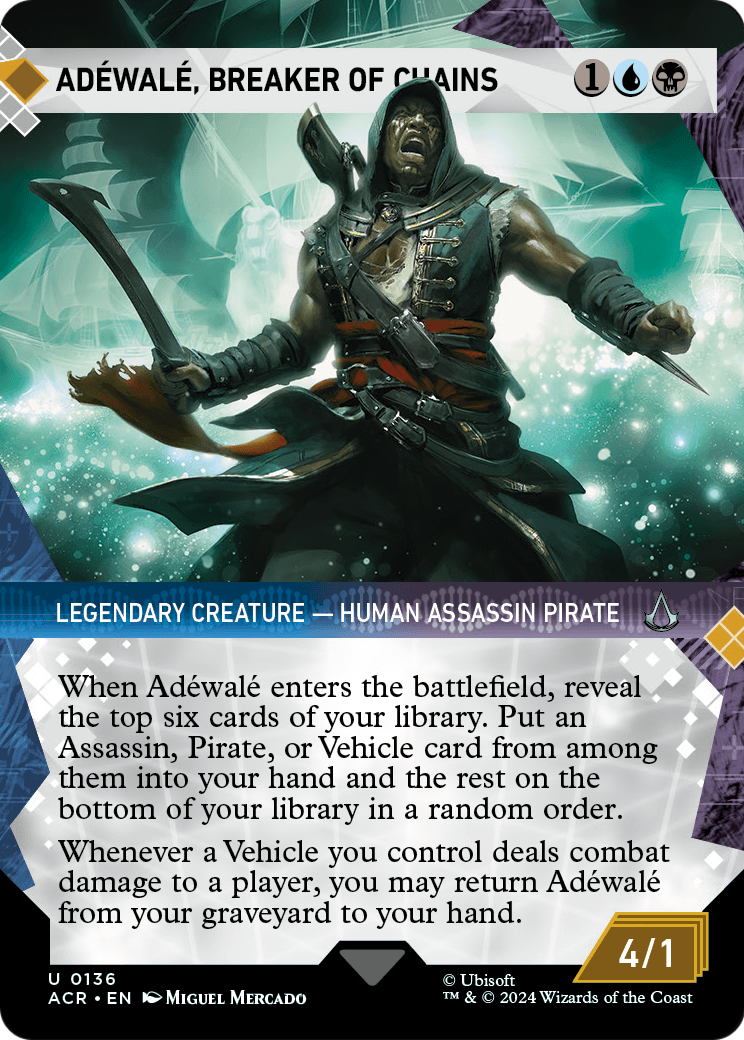 Adewale, Breaker of Chains (Showcase) (ACR-136) (Borderless) [Assassin's Creed] Foil