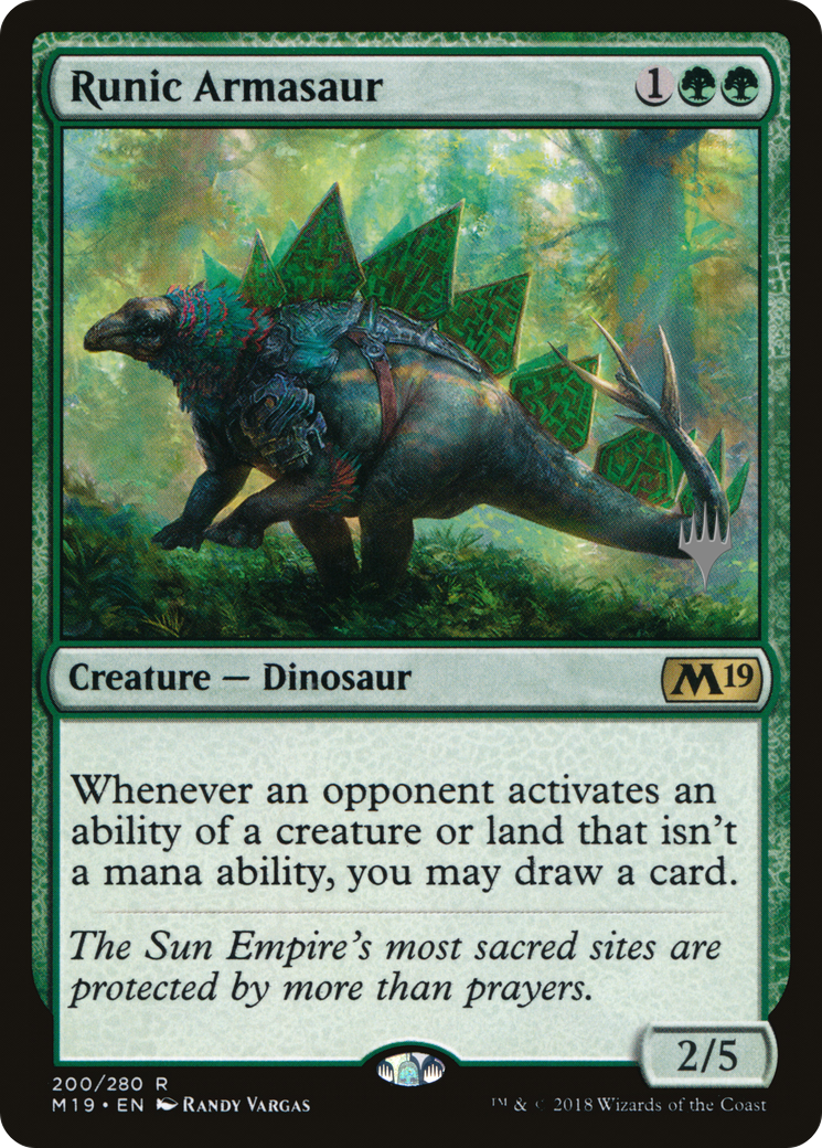 Runic Armasaur (PPIKO-200P) [Core Set 2019 Promos]
