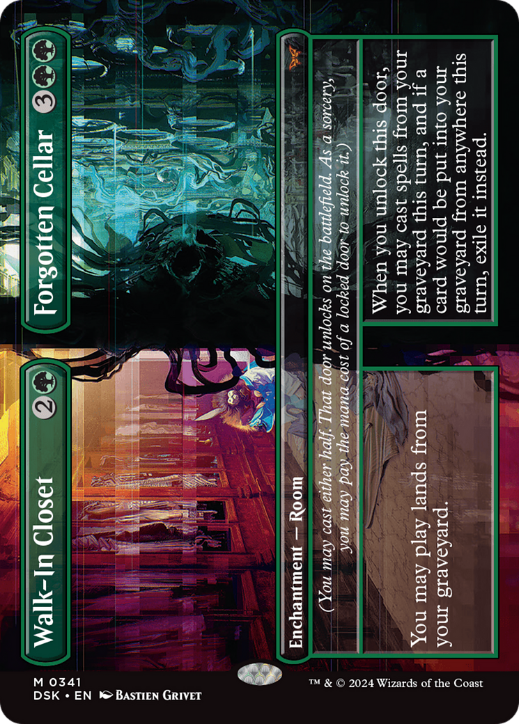 Walk-In Closet // Forgotten Cellar (DSK-341) [Duskmourn: House of Horror] (Borderless) Foil