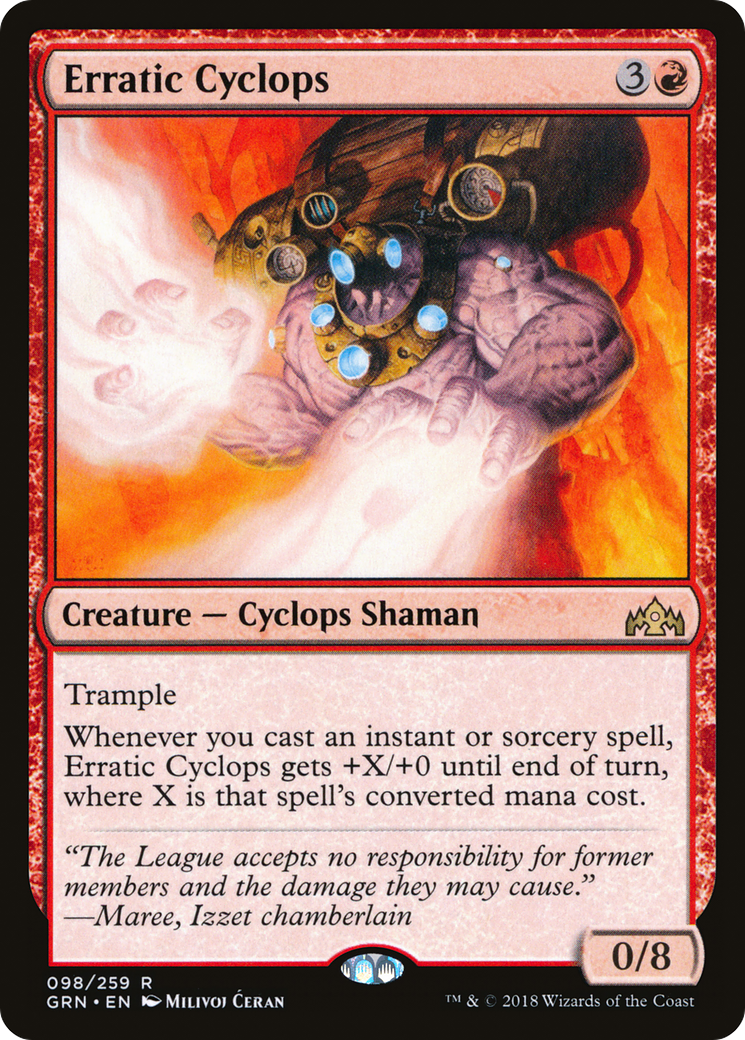 Erratic Cyclops (GRN-098) [Guilds of Ravnica]
