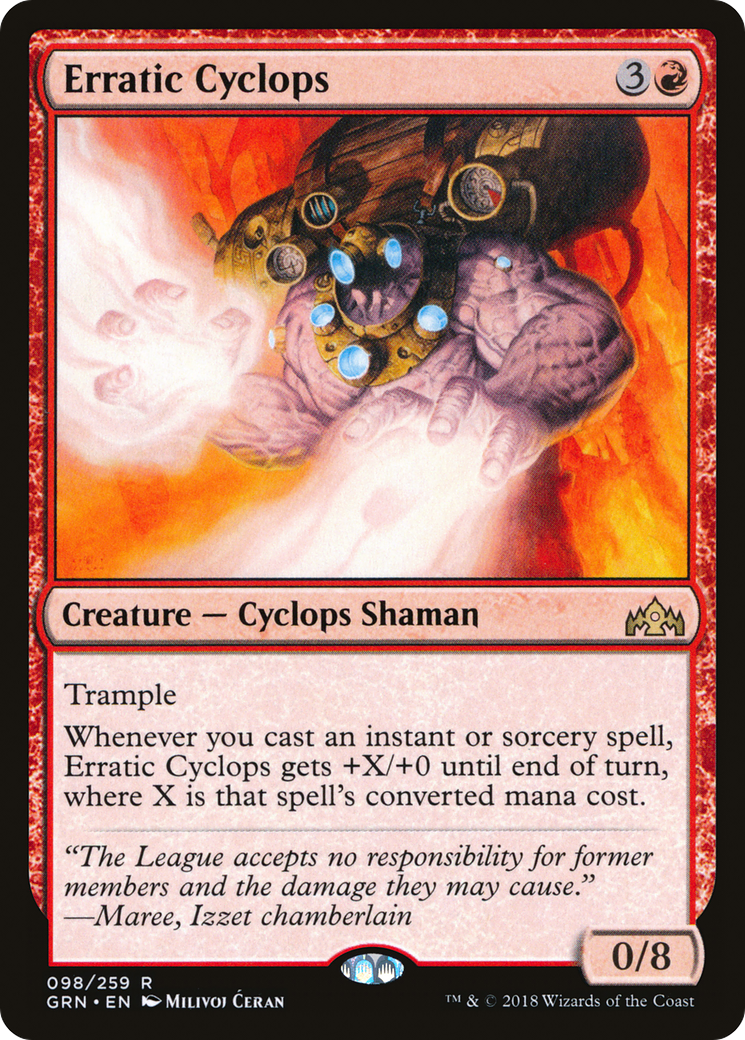 Erratic Cyclops (GRN-098) [Guilds of Ravnica] Foil