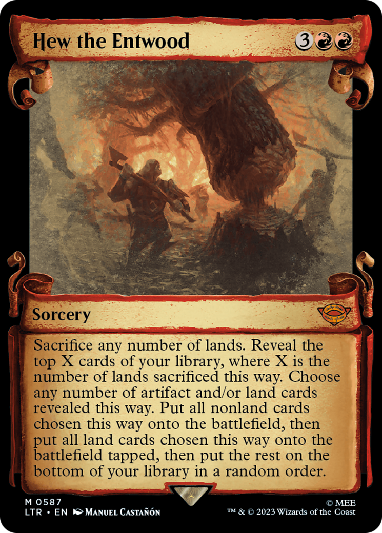 Hew the Entwood (LTR-587) [The Lord of the Rings: Tales of Middle-earth]: (Showcase) Foil