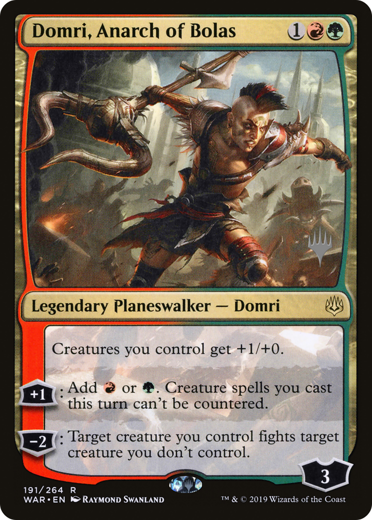 Domri, Anarch of Bolas (PPM21-191P) [Promo Pack: War of the Spark Promos]