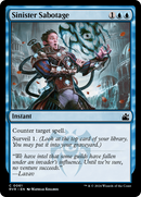 Sinister Sabotage (RVR-061) [Ravnica Remastered] Foil
