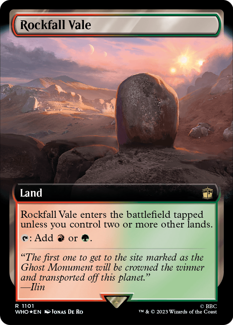 Rockfall Vale (Extended Art) (Surge Foil) (WHO-1101) [Doctor Who] Foil