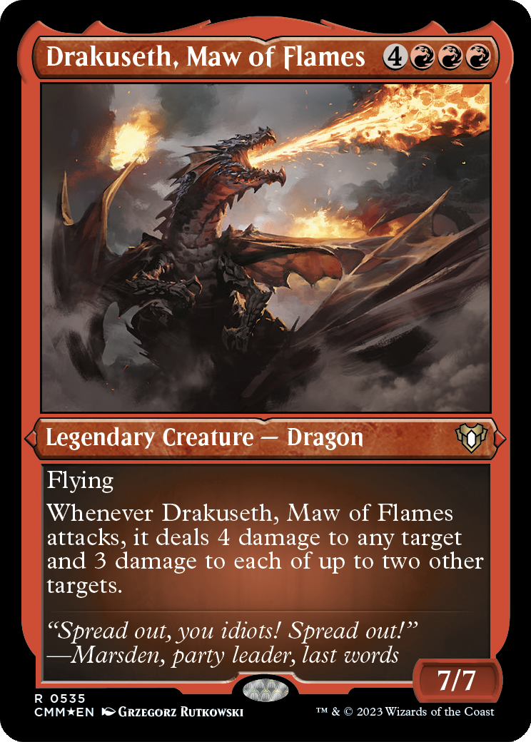 Drakuseth, Maw of Flames (Foil Etched) (CMM-535) [Commander Masters] Foil