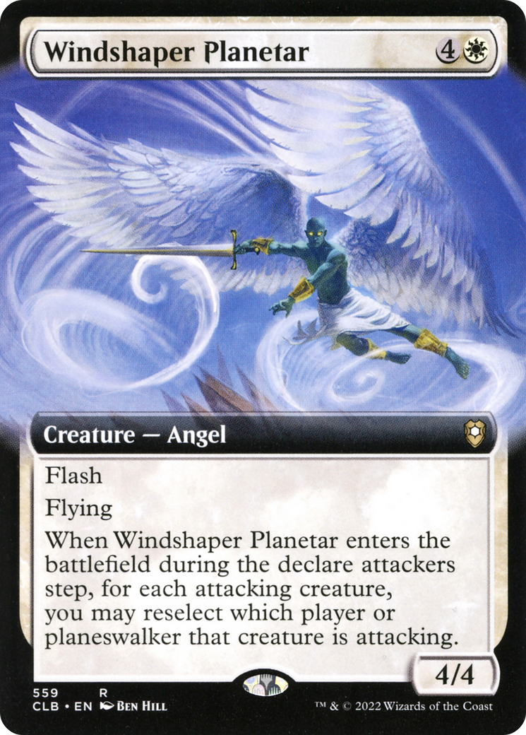 Windshaper Planetar (Extended Art) (CLB-559) [Commander Legends: Battle for Baldur's Gate]
