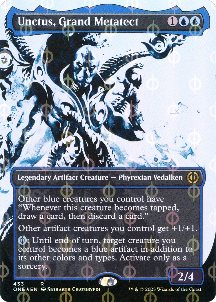 Unctus, Grand Metatect (ONE-433) [Phyrexia: All Will Be One]: (Showcase) (Borderless) Foil
