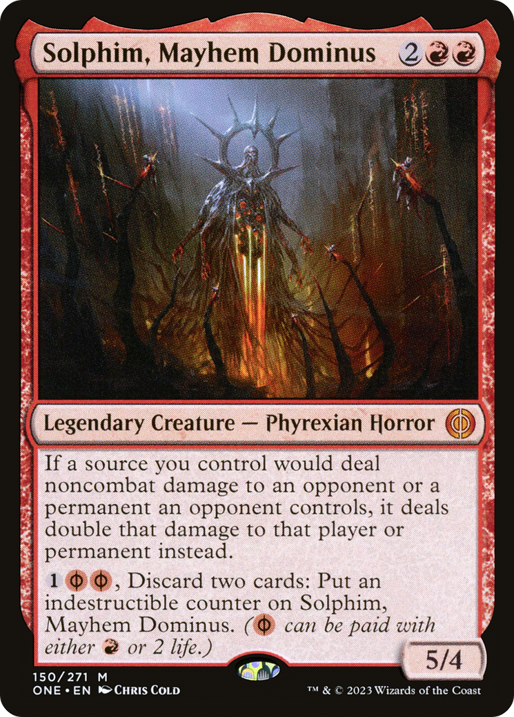 Solphim, Mayhem Dominus (ONE-150) [Phyrexia: All Will Be One] Foil