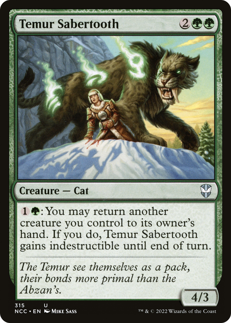 Temur Sabertooth (NCC-315) [New Capenna Commander]