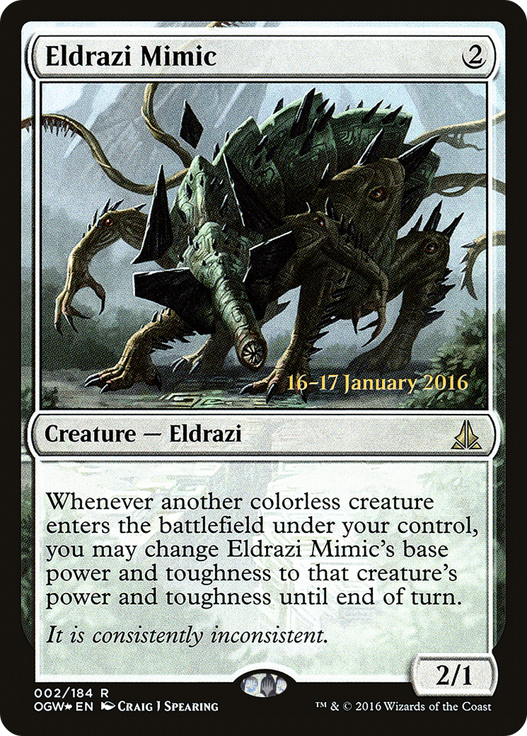 Eldrazi Mimic (PRE-02S) [Oath of the Gatewatch Promos] Foil