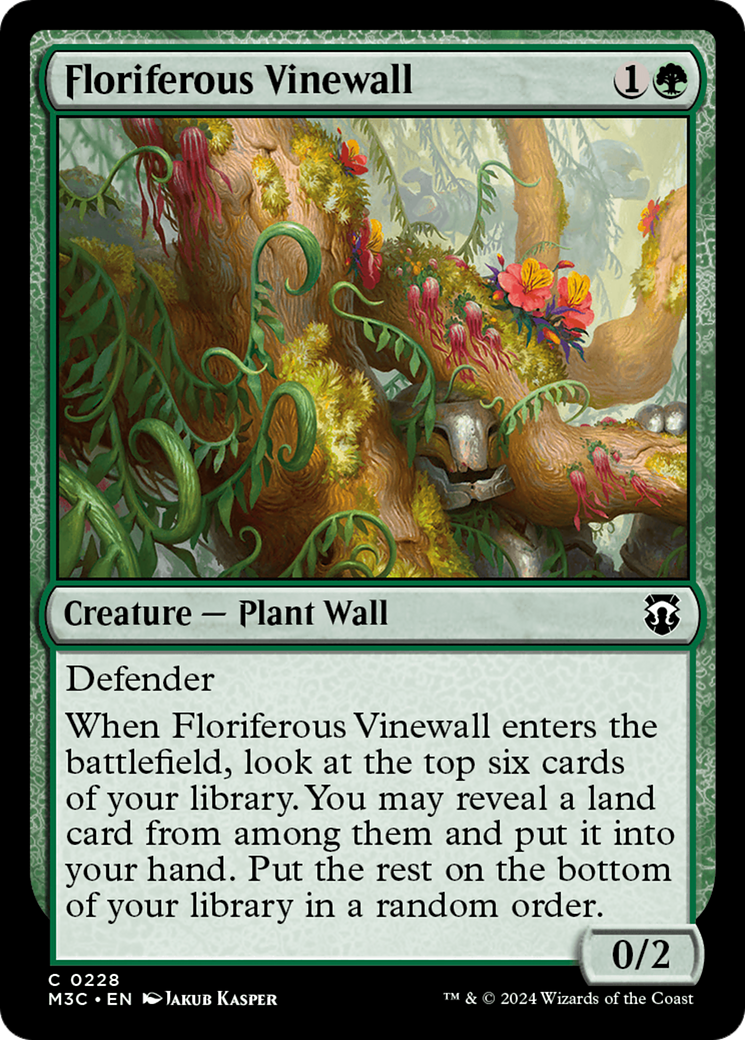 Floriferous Vinewall (M3C-228) [Modern Horizons 3 Commander]