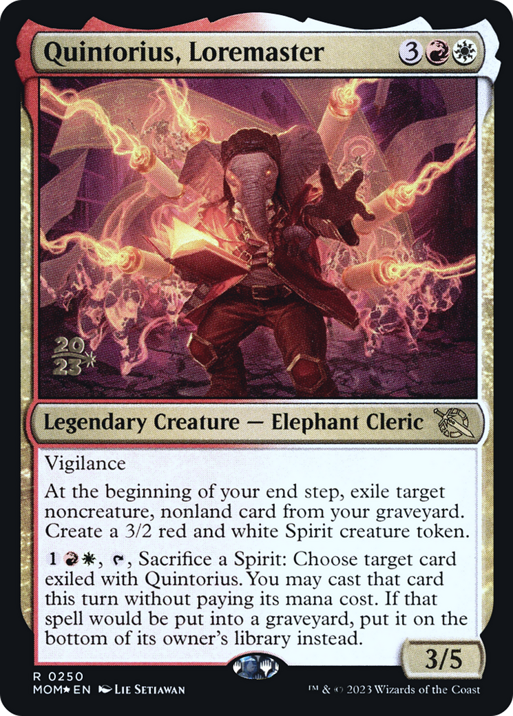 Quintorius, Loremaster (PRE-250S) [March of the Machine Promos] Foil