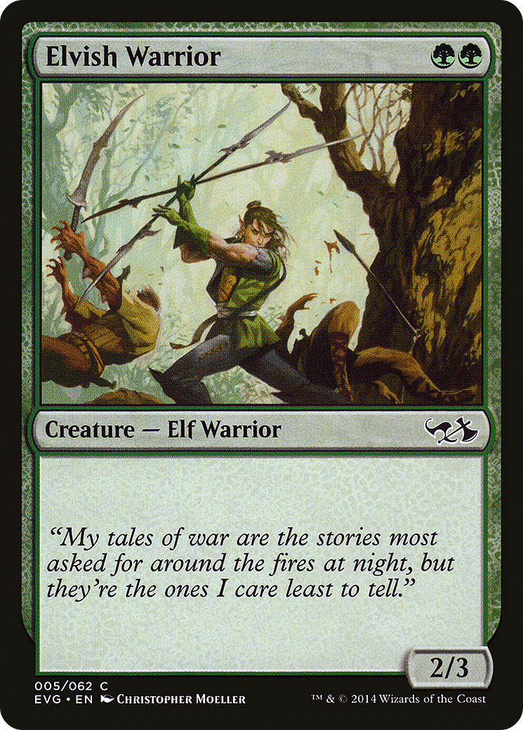 Elvish Warrior (DD3-005) [Duel Decks Anthology: Elves vs. Goblins]
