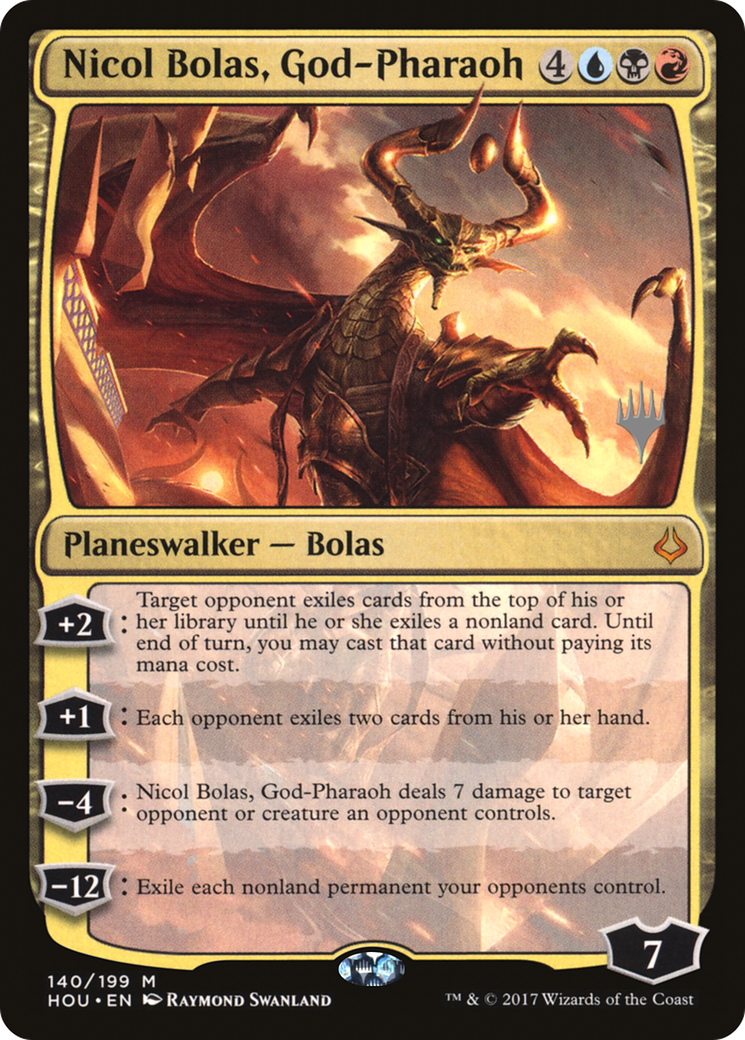Nicol Bolas, God-Pharaoh (PPSTX-140P) [Hour of Devastation Promos] Foil