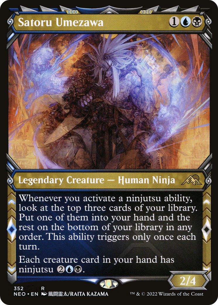 Satoru Umezawa (NEO-352) [Kamigawa: Neon Dynasty]: (Showcase) Foil