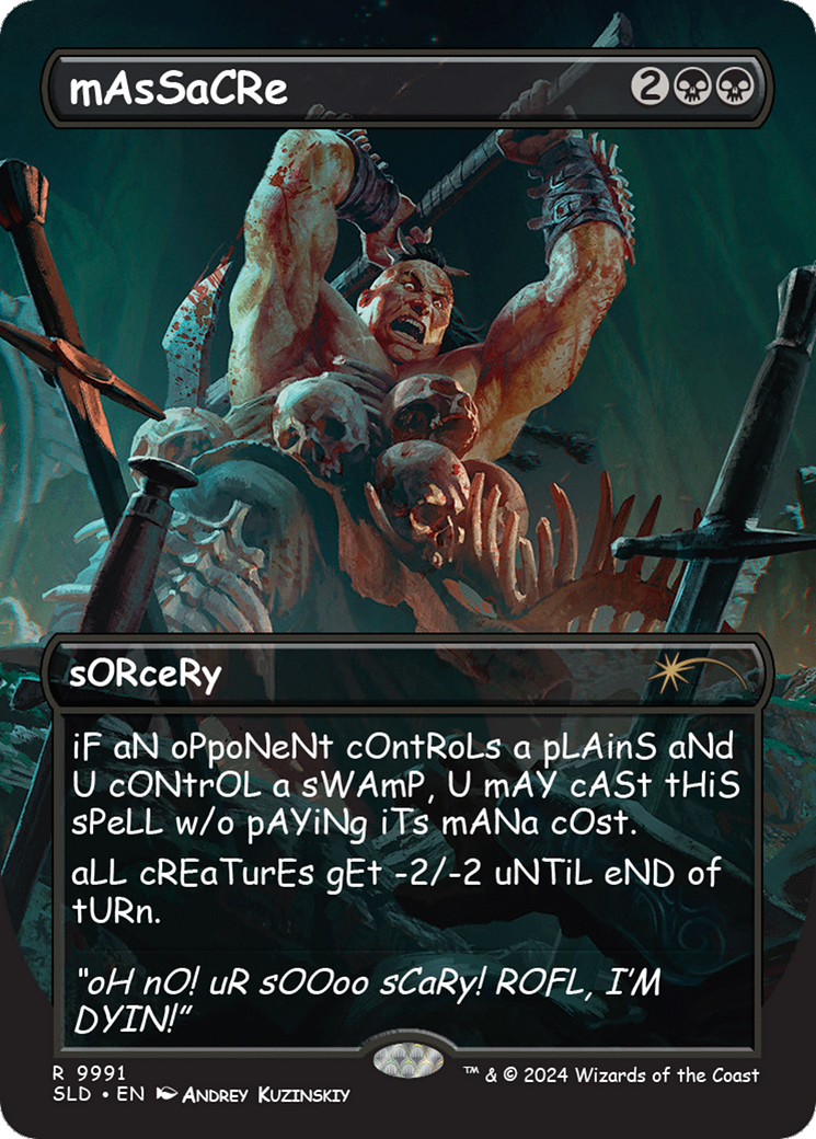 Massacre (SLD-9991) [Secret Lair Drop] (Borderless) Foil