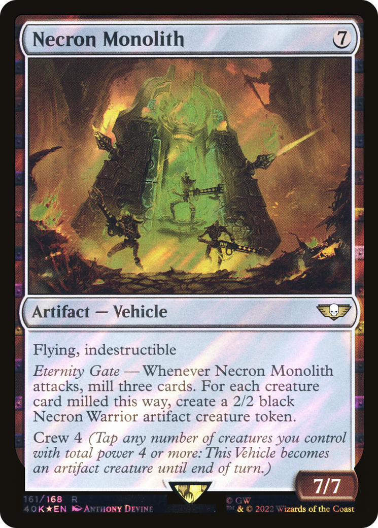 Necron Monolith (Surge Foil) (40K-161) [Warhammer 40,000 Commander] Foil