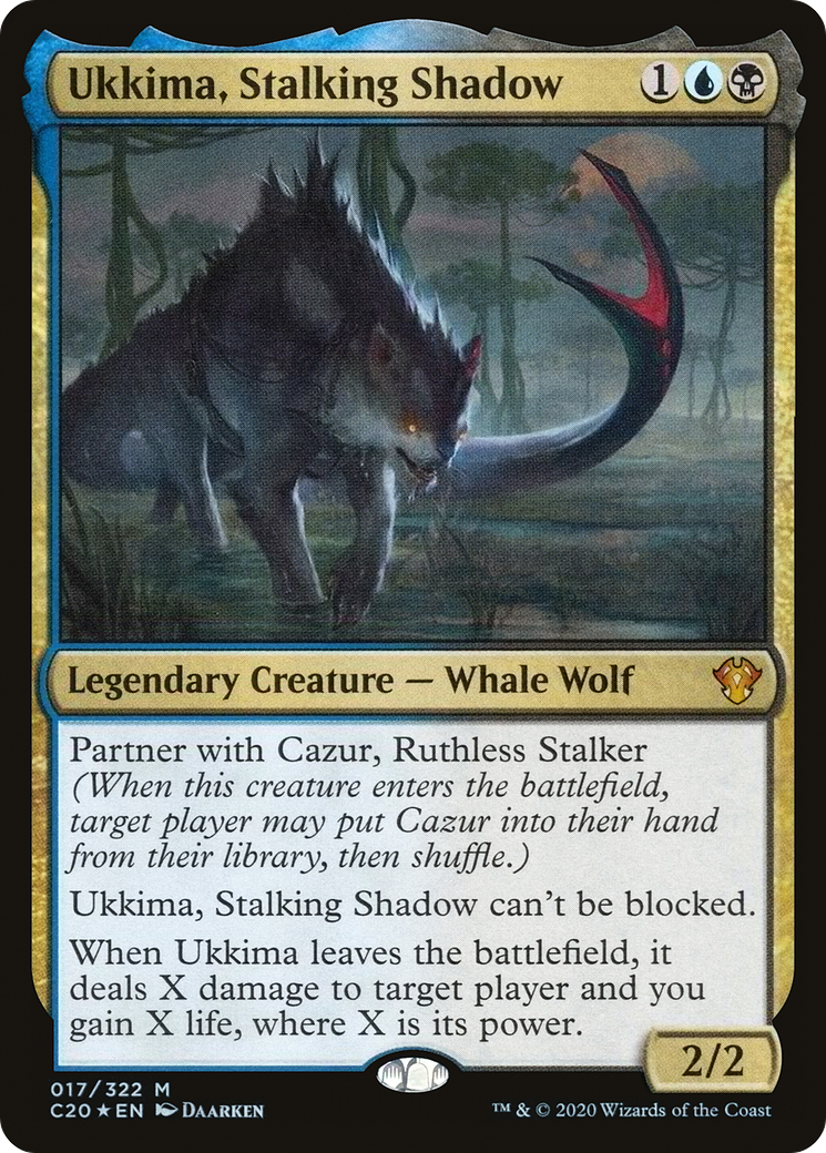 Ukkima, Stalking Shadow (C20-017) [Commander 2020] Foil