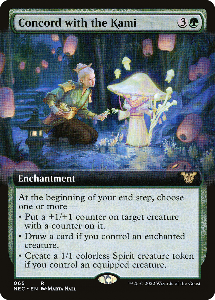Concord with the Kami (Extended Art) (NEC-065) [Neon Dynasty Commander]