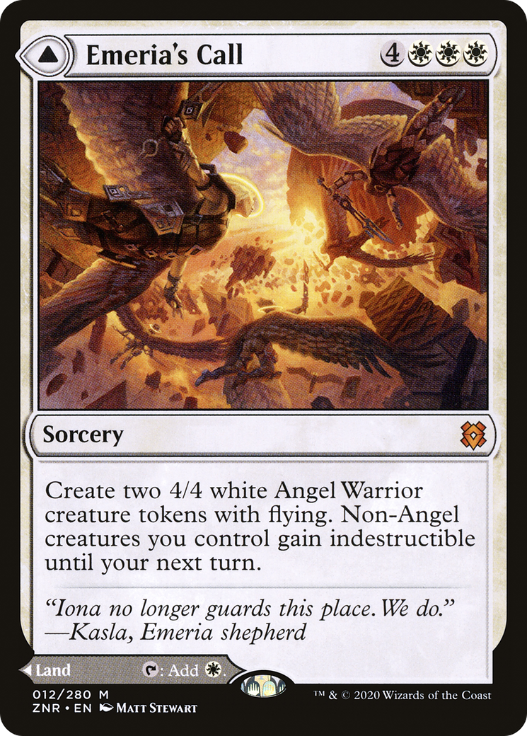Emeria's Call // Emeria, Shattered Skyclave (ZNR-012) [Zendikar Rising] Foil